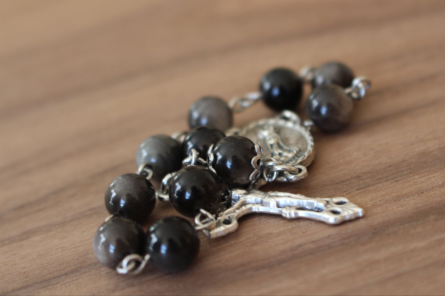 Obsidian One-Decade Rosary
